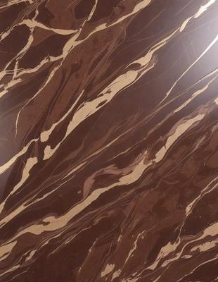 The primary subject of the image is a marble-like surface with a brown and gold color scheme. The setting is a close-up of the marble, showcasing its intricate patterns and textures. The visual style is a combination of a photo and digital art, as the marble appears to be a digital rendering of a natural material. The colors and mood of the image are warm and earthy, evoking a sense of luxury and sophistication.