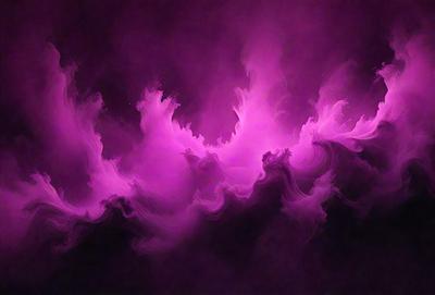 The primary subject of the image is a purple wave, which is the main focus of the scene. The wave is set against a black background, creating a striking contrast. The visual style of the image is a combination of digital art and illustration, giving it a unique and artistic appearance. The dominant colors in the image are purple and black, creating a moody and dramatic atmosphere.