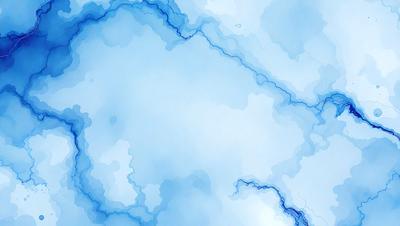The primary subject of the image is a blue and white map of the world. The setting is a blue background, and the visual style is a digital art or illustration. The colors and mood of the image are predominantly blue and white, creating a calm and serene atmosphere.
