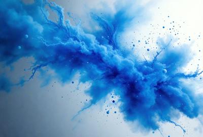The primary subject of the image is a blue, swirling, and flowing pattern, which appears to be a digital art or illustration. The setting is a white background, which provides a clean and minimalist appearance. The visual style is modern and creative, with the blue color and flowing pattern creating a sense of movement and energy. The overall atmosphere is dynamic and engaging, with the blue color and flowing pattern evoking a sense of freedom and creativity.