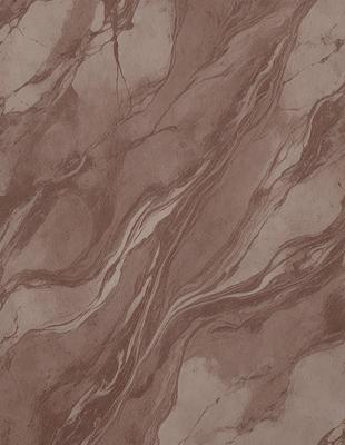 The image features a brown marble-like surface with a pattern of swirls and waves. The setting appears to be a stone or marble wall, possibly in a bathroom or a similar environment. The visual style is a close-up of the marble surface, showcasing its intricate patterns and textures. The colors and mood of the image are warm and earthy, with the brown marble providing a natural and elegant appearance.