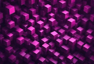 The primary subject of the image is a purple, three-dimensional grid pattern. The setting is a purple background, which creates a visually striking contrast with the grid pattern. The visual style is a combination of digital art and illustration, as the grid pattern is created using a digital medium. The colors and mood of the image are predominantly purple, giving it a unique and artistic appearance.