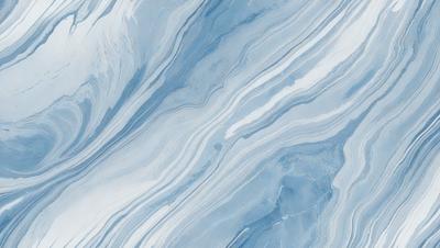 The primary subject of the image is a blue and white marbled tile. The setting is a bathroom, as indicated by the presence of the marbled tile. The visual style is a close-up of the tile, showcasing its intricate design. The dominant colors are blue and white, creating a calm and soothing atmosphere.