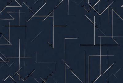 The primary subject of the image is a blue background with a pattern of interconnected squares. The setting appears to be a dark room, possibly a nightclub or a darkened room for an artistic display. The visual style of the image is a combination of digital art and illustration, creating a unique and intricate pattern. The colors and mood of the image are predominantly dark and moody, with the blue background providing a sense of depth and contrast.