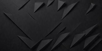The primary subject of the image is a black background with a pattern of triangles. The setting is a dark room, and the visual style appears to be a digital art or illustration. The dominant colors are black and white, creating a moody atmosphere.
