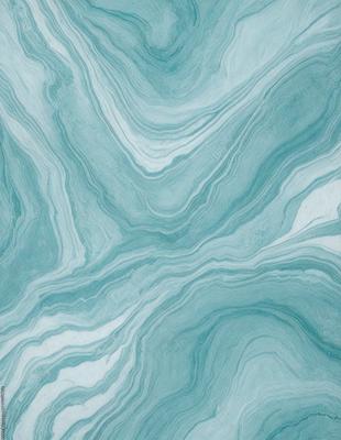 The primary subject of the image is a blue and white marbled tile. The setting is a bathroom, as the tile is placed on a wall. The visual style is a close-up of the tile, showcasing its intricate design. The dominant colors are blue and white, creating a calm and soothing atmosphere.