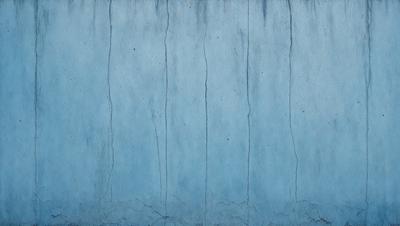 The primary subject of the image is a blue wall with a pattern of white dots. The setting is a room with a blue wall, and the visual style is a photo. The dominant colors are blue and white, creating a calm and soothing atmosphere.