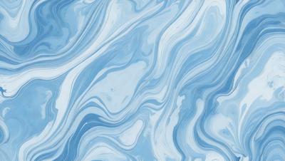 The primary subject of the image is a blue and white swirling pattern, which appears to be a painting or a digital artwork. The setting is a blue background, and the visual style suggests that it is a digital artwork. The dominant colors are blue and white, creating a calm and soothing atmosphere.