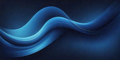The primary subject of the image is a blue wave, which is the main object, scene, or focus of the image. The setting or background is a dark blue sky, and the visual style is digital art. The dominant colors and overall atmosphere are blue and dark, creating a sense of depth and tranquility.