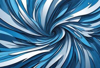 The primary subject of the image is a spiral or swirl pattern, which is the main object, scene, or focus of the image. The setting or background features a blue color, which gives the image a vibrant and lively atmosphere. The visual style of the image is digital art, as it appears to be a digital illustration or drawing. The colors and mood of the image are predominantly blue, creating a sense of depth and tranquility.