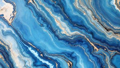 The primary subject of the image is a blue and white marbled pattern, which is the main object, scene, or focus of the image. The setting or background features a blue and white marbled surface, which adds to the visual style of the image. The colors and mood of the image are predominantly blue and white, creating a calm and serene atmosphere.