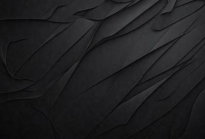 The primary subject of the image is a black and white patterned surface, which appears to be a textured wall or a piece of art. The setting is a dark room, and the visual style is a combination of a photo and a digital art or illustration. The dominant colors are black and white, and the overall atmosphere is mysterious and intriguing.