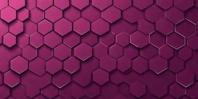 The primary subject of the image is a purple wall with a pattern of hexagons. The setting is a room with a purple wall, and the visual style is a close-up of the wall. The dominant colors are purple and pink, creating a warm and inviting atmosphere.
