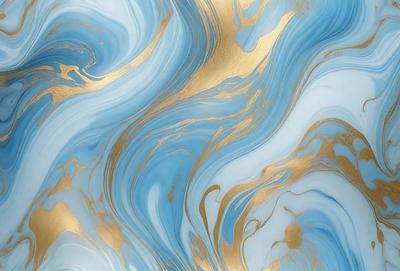 The primary subject of the image is a blue and gold swirl pattern, which is the main object, scene, or focus of the image. The setting or background features a blue and gold swirl pattern, which is the environment, backdrop, or surface visible in the image. The visual style of the image is a digital art or illustration, as it is a digital representation of a swirl pattern. The dominant colors in the image are blue and gold, creating a vibrant and lively atmosphere.