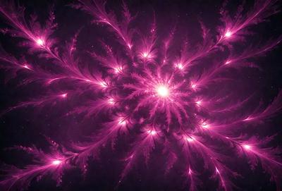 The primary subject of the image is a purple, pink, and white swirling pattern. The setting is a dark background, which contrasts with the vibrant colors of the swirling pattern. The visual style appears to be a digital art or illustration, as the swirling pattern is intricate and detailed. The dominant colors in the image are purple, pink, and white, creating a lively and energetic atmosphere.