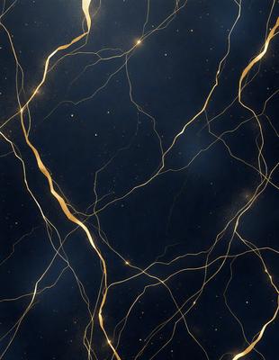 The primary subject of the image is a pattern of yellow and gold streaks on a black background. The setting appears to be a dark room, and the visual style is a combination of digital art and illustration. The dominant colors are yellow and gold, creating a warm and vibrant atmosphere.