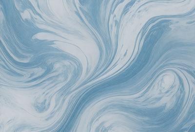 The primary subject of the image is a blue and white swirl pattern, which is the main object, scene, or focus of the image. The setting or background features a blue and white ocean, creating a serene and calming atmosphere. The visual style of the image is a combination of photo and digital art, as it appears to be a close-up of the swirl pattern, with a slightly blurred background. The dominant colors in the image are blue and white, which contribute to the overall mood of the scene.