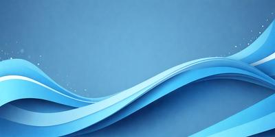 The primary subject of the image is a large, blue wave. The setting is a blue background, which creates a striking contrast with the wave. The visual style is a digital art or illustration, as the wave is depicted in a detailed and artistic manner. The dominant colors are blue and white, giving the image a calm and serene atmosphere.