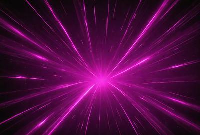 The primary subject of the image is a bright pink light, which appears to be a neon light or a purple light streak. The light is the main focus of the image, and it is set against a dark background. The visual style of the image is a close-up of the light, which creates a striking contrast between the bright light and the dark background. The colors and mood of the image are predominantly purple and pink, giving it a vibrant and energetic atmosphere.