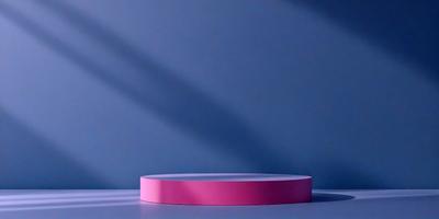 The primary subject of the image is a pink and purple square, which is placed on a white surface. The setting is a blue wall, and the visual style appears to be a photo. The colors and mood of the image are predominantly pink and purple, creating a warm and inviting atmosphere.
