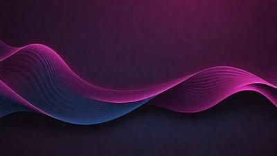The primary subject of the image is a purple and blue wave, which is the main focus of the scene. The wave is depicted in a digital art style, giving it a unique and visually appealing appearance. The setting is a dark background, which contrasts with the vibrant colors of the wave. The overall atmosphere of the image is dynamic and energetic, as the wave appears to be moving and flowing.