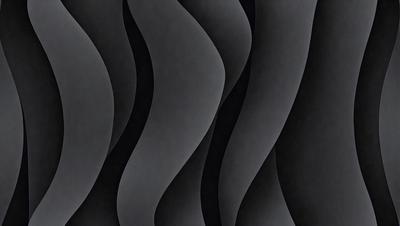 The primary subject of the image is a black and white patterned wall. The setting is a dark room with a black background. The visual style is a patterned wallpaper, giving the image a modern and minimalist appearance. The dominant colors are black and white, creating a bold and striking visual effect.
