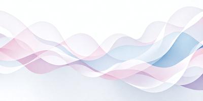 The primary subject of the image is a wave pattern, which is displayed on a white background. The wave pattern is a digital art piece, showcasing a combination of blue, pink, and purple colors. The visual style of the image gives it a modern and abstract appearance.
