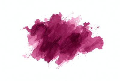 The primary subject of the image is a purple splash of paint, which is the main focus of the scene. The setting is a white background, which provides a clean and minimalist appearance. The visual style is a combination of digital art and illustration, as the purple splash is created using a digital medium. The colors and mood of the image are predominantly purple, which gives it a vibrant and lively atmosphere.