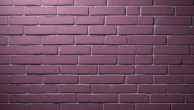 The primary subject of the image is a brick wall, which is the main object, scene, or focus of the image. The setting/background consists of a pink brick wall, which is visible in the image. The visual style of the image is a photo, as it is a real-life brick wall. The dominant colors in the image are pink, which gives the wall a warm and inviting atmosphere.