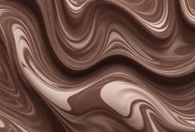 The primary subject of the image is a close-up of a brown and white patterned wallpaper. The setting is a wall, and the visual style is a patterned texture. The dominant colors are brown and white, creating a warm and earthy atmosphere.