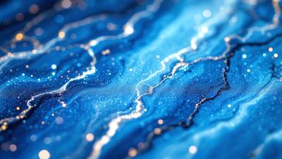 The primary subject of the image is a blue and white swirling pattern, which appears to be a digital art or illustration. The setting is a blue background, and the visual style is a combination of digital art and photography. The colors and mood of the image are predominantly blue and white, creating a serene and calming atmosphere.