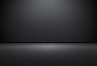 The primary subject of the image is a black wall. The setting is a dark room, and the visual style is a black and white photo. The colors and mood of the image are predominantly dark and moody, with the black wall serving as the focal point.