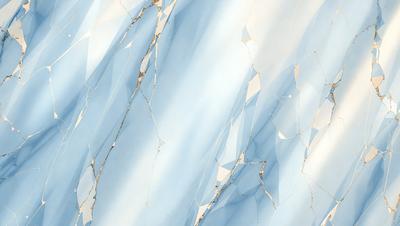 The primary subject of the image is a blue marble wall with white veins. The setting is a room with a blue and white marble wall, which serves as the background. The visual style is a photo of the marble wall, showcasing its unique texture and design. The colors and mood of the image are predominantly blue and white, creating a serene and elegant atmosphere.