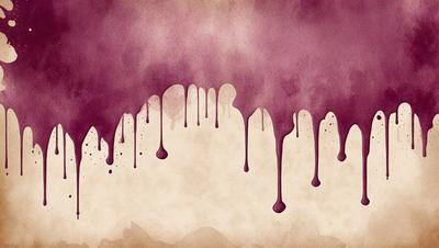 The primary subject of the image is a purple and white painting with dripping paint. The setting is a canvas, and the visual style is a painting. The colors and mood of the painting are predominantly purple and white, creating a sense of depth and artistic expression.