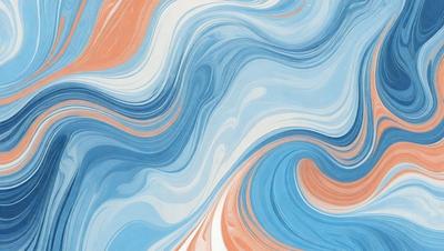 The primary subject of the image is a blue and white swirling pattern, which appears to be a painting or a digital artwork. The setting is a blue and white background, which complements the swirling pattern. The visual style is a combination of painting and digital art, creating a unique and eye-catching design. The colors and mood of the image are predominantly blue and white, giving it a calming and serene atmosphere.