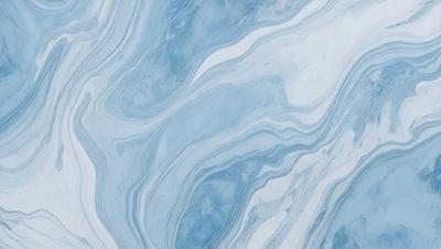 The primary subject of the image is a blue and white marbled tile. The setting is a bathroom, as indicated by the presence of the marbled tile. The visual style is a close-up of the tile, showcasing its intricate design. The dominant colors are blue and white, creating a calm and soothing atmosphere.