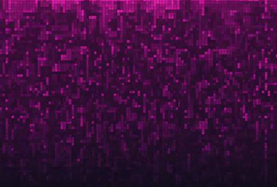 The primary subject of the image is a purple background with a pattern of squares. The setting is a digital artwork, and the visual style is a combination of digital art and illustration. The dominant colors are purple and pink, creating a calm and soothing atmosphere.