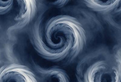 The primary subject of the image is a spiral pattern, which is the main object, scene, or focus of the image. The spiral pattern is set against a blue background, creating a visually striking contrast. The spiral pattern is depicted in a digital art style, giving it a modern and dynamic appearance. The overall atmosphere of the image is one of intricacy and beauty, with the spiral pattern serving as the central point of interest.