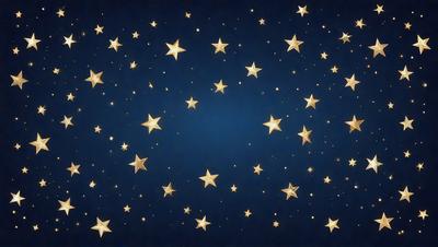 The primary subject of the image is a starry night sky filled with a multitude of stars. The setting is a dark, star-filled night sky, and the visual style is a digital art or illustration. The colors and mood of the image are predominantly dark and serene, with the stars providing a sense of wonder and tranquility.