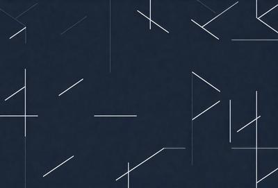 The primary subject of the image is a pattern of white lines on a blue background. The setting is a dark, possibly nighttime, environment. The visual style is a combination of digital art and illustration, creating a unique and intricate design. The colors are predominantly blue and white, giving the image a calm and serene atmosphere.