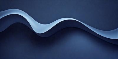 The primary subject of the image is a blue wave, which is the main object, scene, or focus of the image. The setting or background is a dark blue surface, which creates a contrasting and dramatic effect. The visual style of the image is digital art, as it is a digital representation of a wave. The dominant colors in the image are blue and black, giving it a moody and dramatic atmosphere.