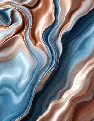 The primary subject of the image is a blue and gold swirling pattern, which appears to be a digital art or illustration. The setting is a blue background, and the visual style is a combination of digital art and illustration. The colors and mood of the image are predominantly blue and gold, creating a sense of depth and intricacy in the swirling pattern.