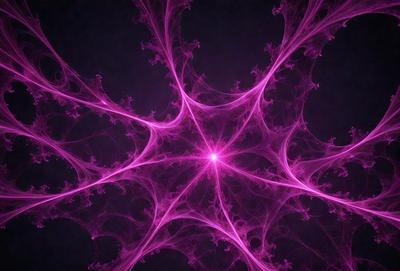 The primary subject of the image is a large, pink, purple, and white swirling pattern. The pattern is set against a dark background, creating a striking contrast. The visual style of the image is a combination of digital art and illustration, with the swirling pattern resembling a kaleidoscope. The colors and mood of the image are predominantly pink and purple, giving it a vibrant and lively atmosphere.