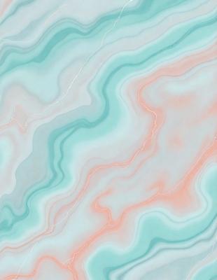 The primary subject of the image is a colorful, abstract design featuring a mix of blue, pink, and white colors. The setting is a wall with a patterned surface, which adds to the visual style of the image. The overall atmosphere is vibrant and lively, with the colors and patterns creating a dynamic and engaging visual experience.