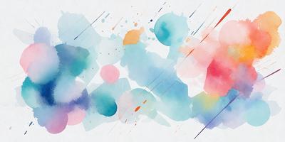 The primary subject of the image is a painting or drawing of a colorful, abstract scene. The setting is a white background, which provides a clean and uncluttered appearance. The visual style is a mix of digital art and traditional painting, creating a unique and artistic representation. The colors and mood of the image are vibrant and lively, with a focus on the various shades of blue, orange, and pink. The overall atmosphere is energetic and engaging, capturing the viewer's attention and imagination.