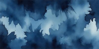 The primary subject of the image is a blue and white painting of a tree. The setting is a blue sky, and the visual style appears to be a watercolor painting. The colors and mood of the painting are predominantly blue and white, creating a serene and calming atmosphere.