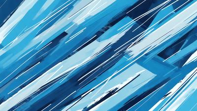 The primary subject of the image is a blue and white painting or drawing of a waterfall. The setting is a blue background, which complements the colors of the waterfall. The visual style appears to be a digital art or illustration, as it is a detailed and intricate representation of the waterfall. The colors and mood of the image are predominantly blue and white, creating a serene and calming atmosphere.
