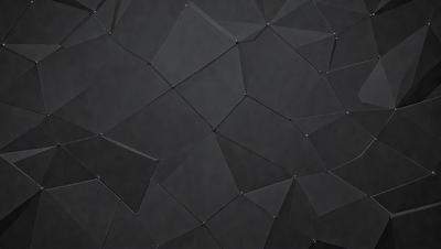 The primary subject of the image is a black background with a pattern of triangles. The setting is a dark room, and the visual style appears to be a digital art or illustration. The dominant colors are black and white, creating a moody atmosphere.