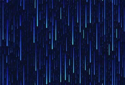 The primary subject of the image is a blue sky with a backdrop of a rainy night. The sky is filled with blue and white lightning bolts, creating a vibrant and dynamic atmosphere. The visual style of the image is a combination of a photo and digital art, as it captures the beauty of the lightning bolts in a realistic yet artistic manner. The colors and mood of the image are predominantly blue and white, with a hint of darkness from the night sky, creating a sense of tranquility and awe.