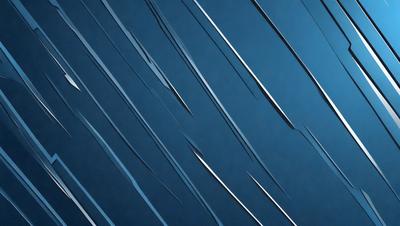 The primary subject of the image is a blue background with a pattern of white lines. The setting appears to be a dark room, and the visual style is a combination of digital art and illustration. The dominant colors are blue and white, creating a calm and serene atmosphere.
